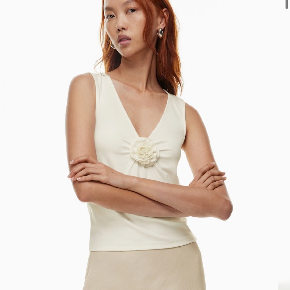 Aritzia Bloom Top - Light Birch - Size Medium